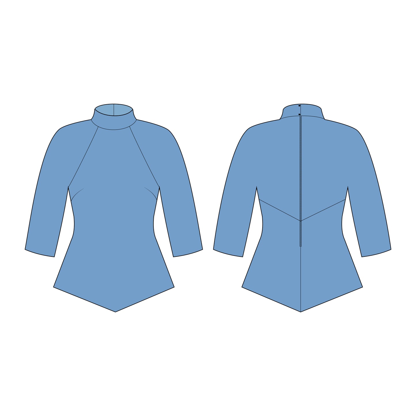 Women's Top Sewing Pattern - A0021-22-V-08