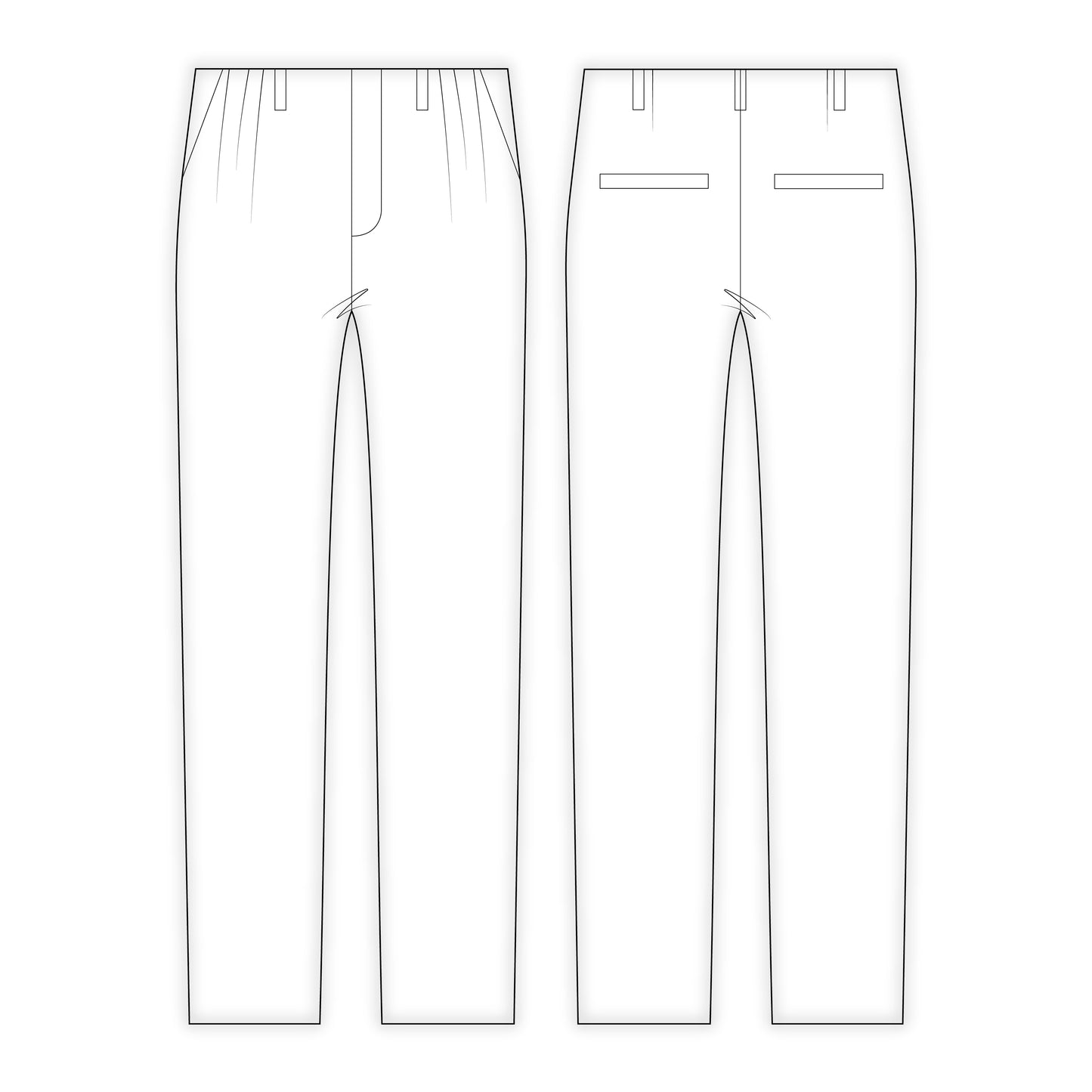 Men's Formal Pant Sewing Pattern - A0002-22-V-08