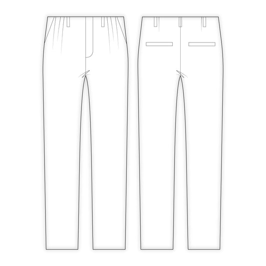 Men's Formal Pant Sewing Pattern - A0002-22-V-08