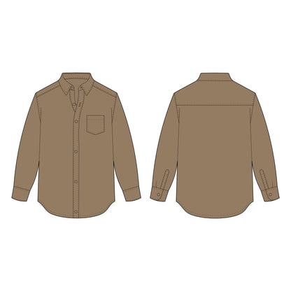 Men's Slim Fit Shirt Sewing Pattern - A0009-22-V-08