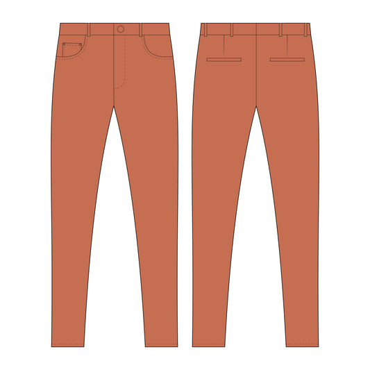 Men's Semi Formal Pant Sewing Pattern - A0006-22-V-08