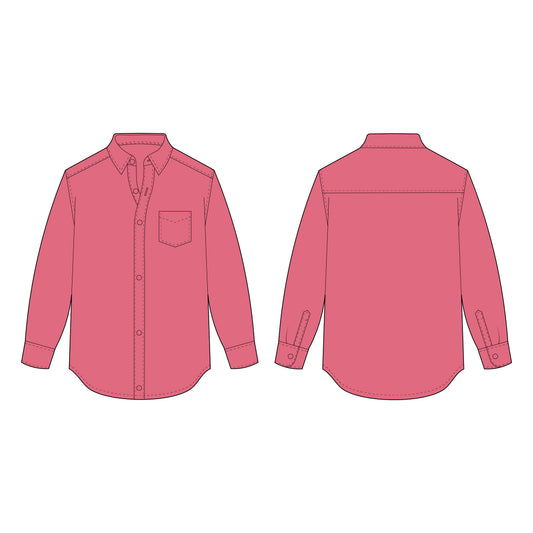 Men's Shirt Sewing Pattern - A0018-22-V-08