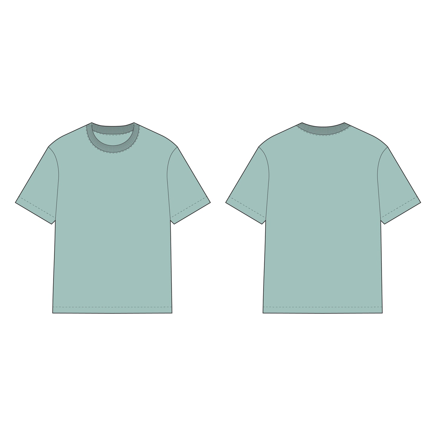 Men's Oversized T-Shirt Sewing Pattern - A0003-22-V-05