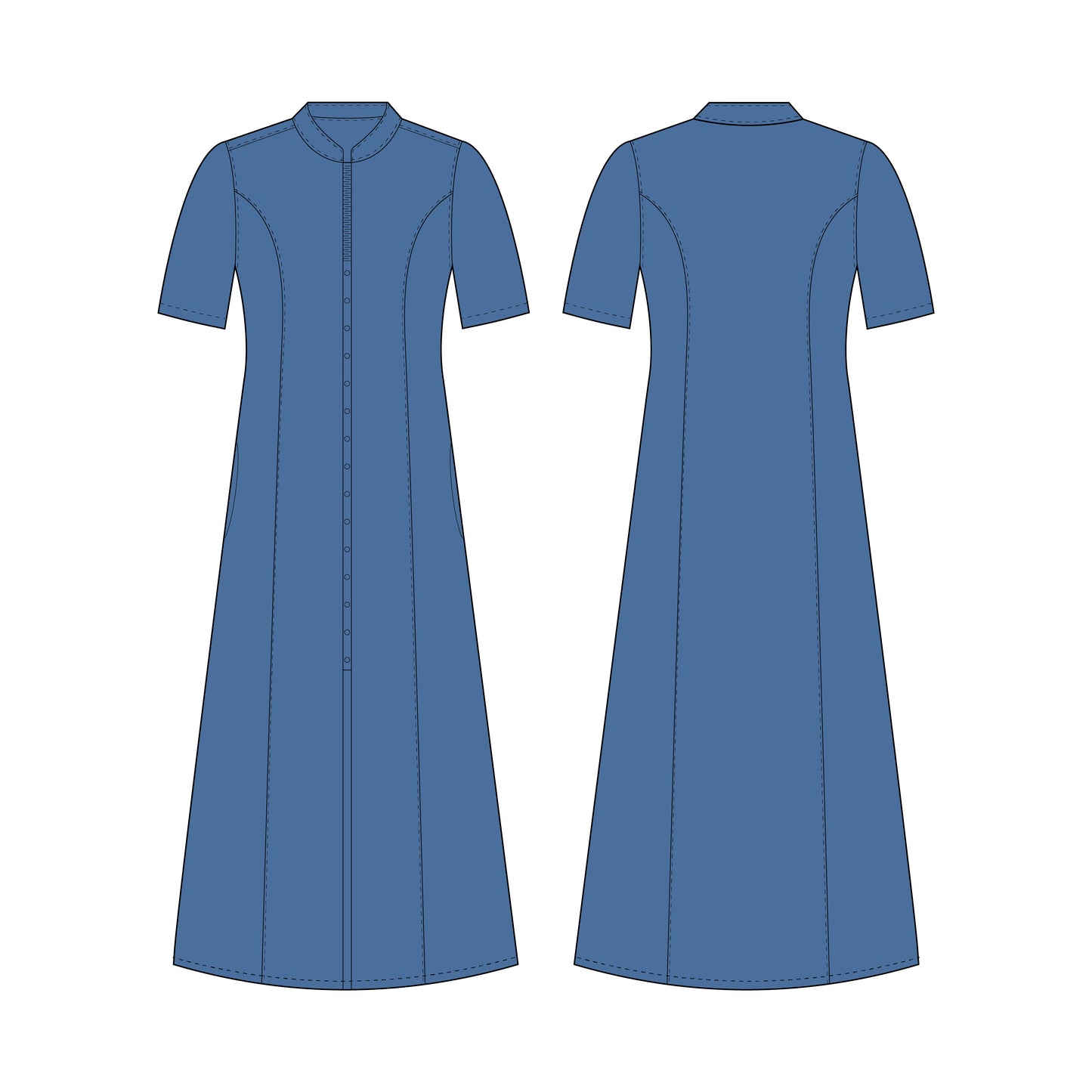 Women's Dress Sewing Pattern - A0001-22-V-11