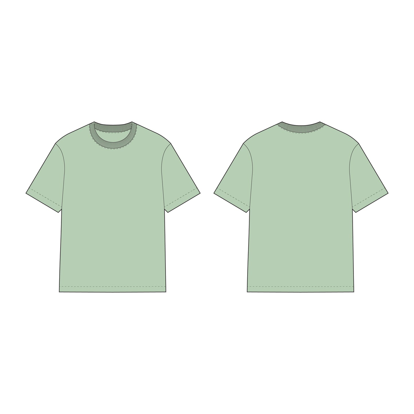 Men's Oversized T-Shirt Sewing Pattern - A0001-22-V-15