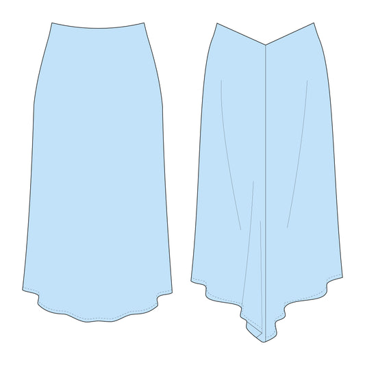 Women's Skirt Sewing Pattern - A0005-22-V-08