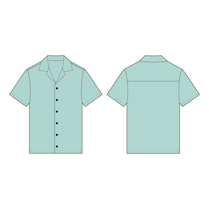 Men's Half Sleeves Regular Fit Shirt Sewing Pattern - A0008-26-Z-02