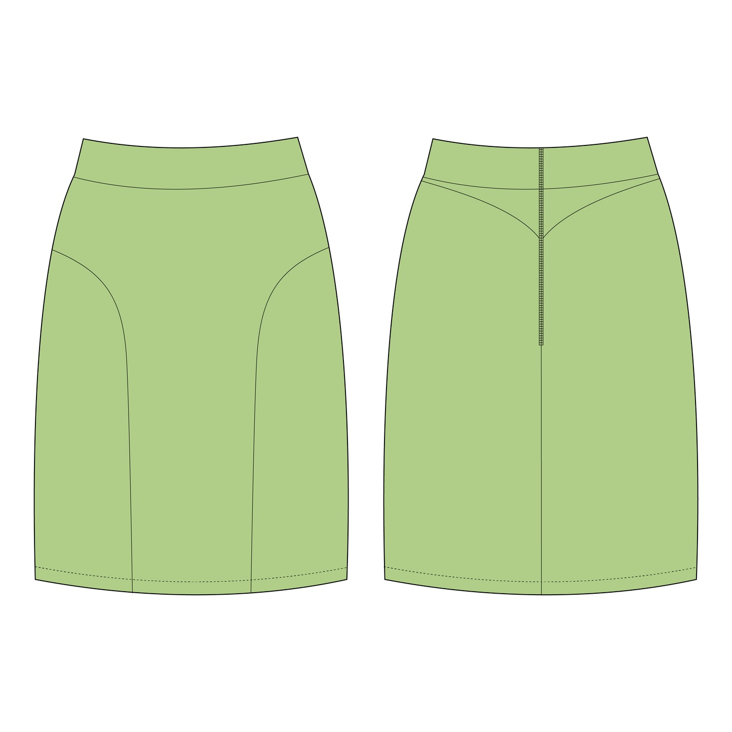 Women's Skirt Sewing Pattern - A0010-22-V-08