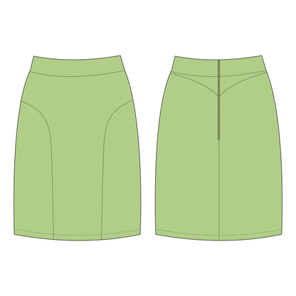 Women's Skirt Sewing Pattern - A0010-22-V-08