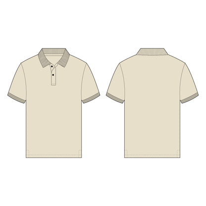 Men's Half Sleeves Polo T-Shirt Sewing Pattern - A0001-22-V-06