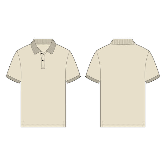 Men's Half Sleeves Polo T-Shirt Sewing Pattern - A0001-22-V-06