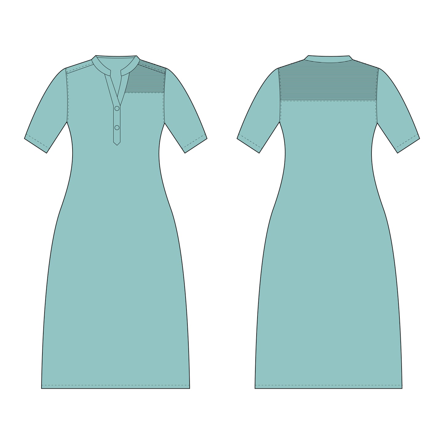 Women's Dress Sewing Pattern - A0002-22-V-11