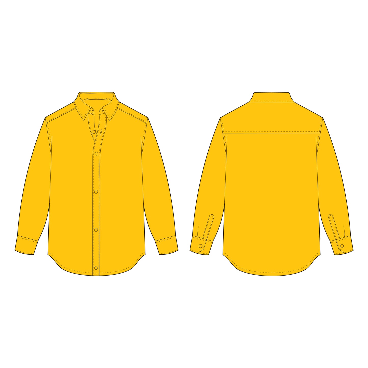 Men's Slim Fit Shirt Sewing Pattern - A0008-22-V-08