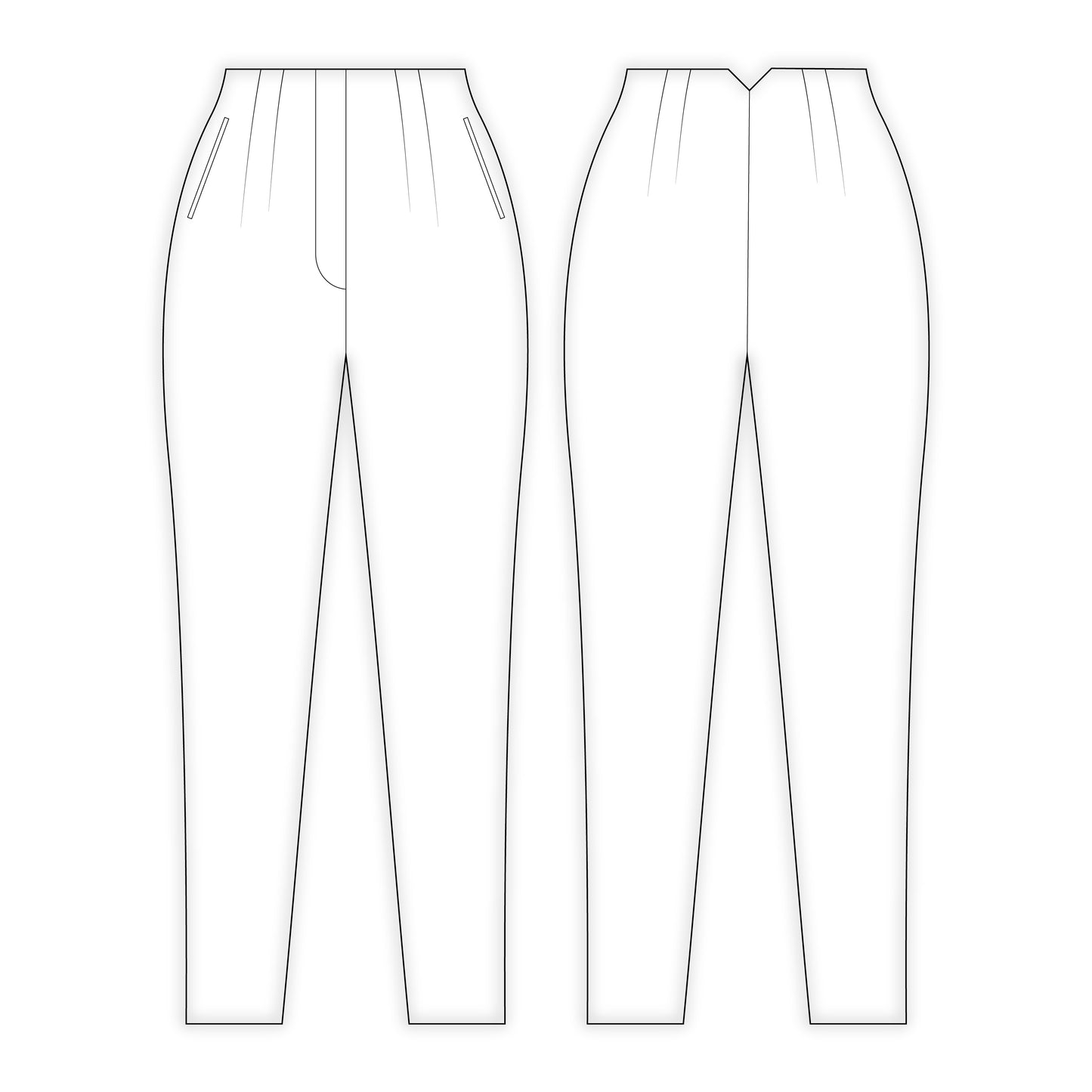 Women's Formal Pant Sewing Pattern - A0003-22-V-08