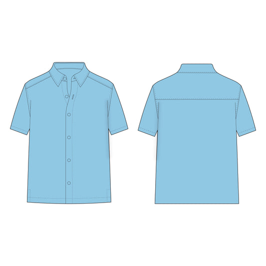 Men's Half Sleeves Shirt Sewing Pattern - A0024-22-V-04