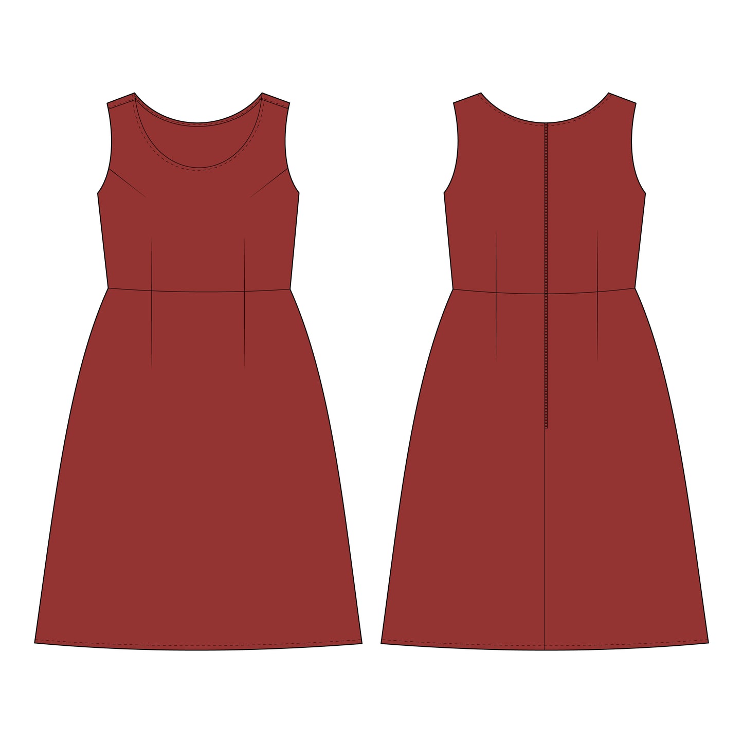Maternity Dress Sewing Pattern - A0007-22-V-08