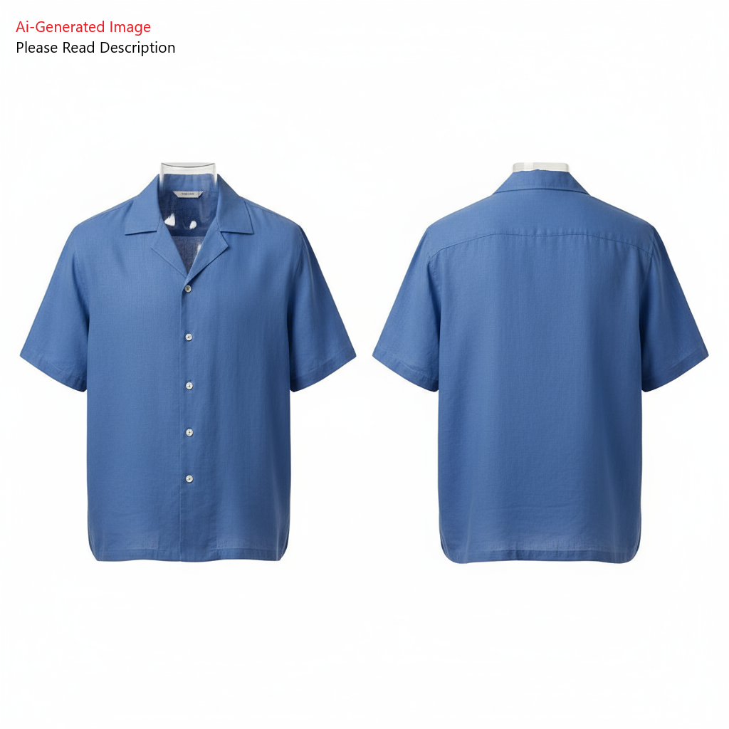 Men's Half Sleeves Regular Fit Shirt Sewing Pattern - A0001-26-Z-02