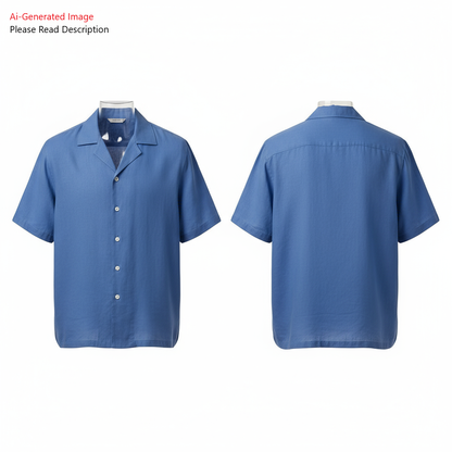 Men's Half Sleeves Regular Fit Shirt Sewing Pattern - A0001-26-Z-02