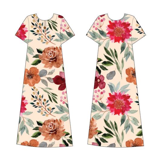 Women's Nighty Sewing Pattern - A0006-22-V-12