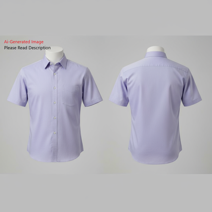 Men's Half Sleeves Regular Fit Shirt Sewing Pattern - A0002-25-Y-1