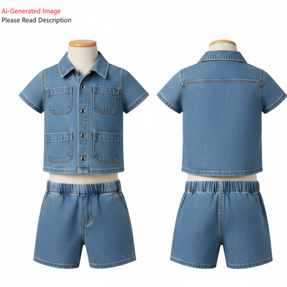 Kids - Boy's Shirt & Shorts Co-ord Set Sewing Pattern - A0001-25-Y-8