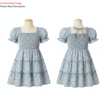 Kids - Girl's Dress Sewing Pattern - A0002-25-Y-8