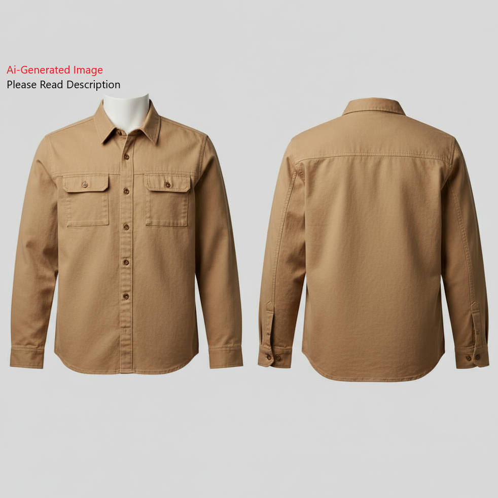 Men's Full Sleeves Regular Fit Shirt Sewing Pattern - A0003-26-Z-6