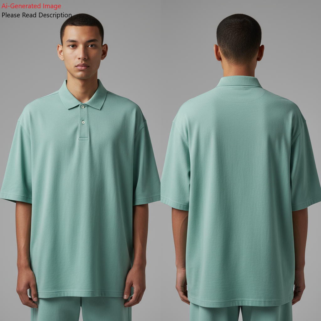 Men's Half Sleeves Regular Fit Polo Neck T-Shirt Sewing Pattern - A0001-26-Z-6