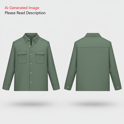 Men's Full Sleeves Shacket Sewing Pattern - A0017-22-V-04