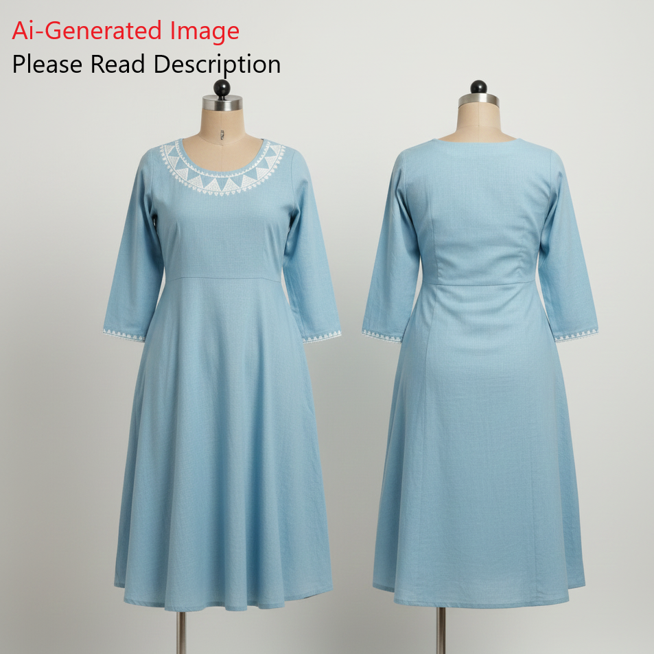 Women's Full Sleeves Regular Fit Kurti Sewing Pattern - A0004-23-W-2