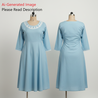 Women's Full Sleeves Regular Fit Kurti Sewing Pattern - A0004-23-W-2