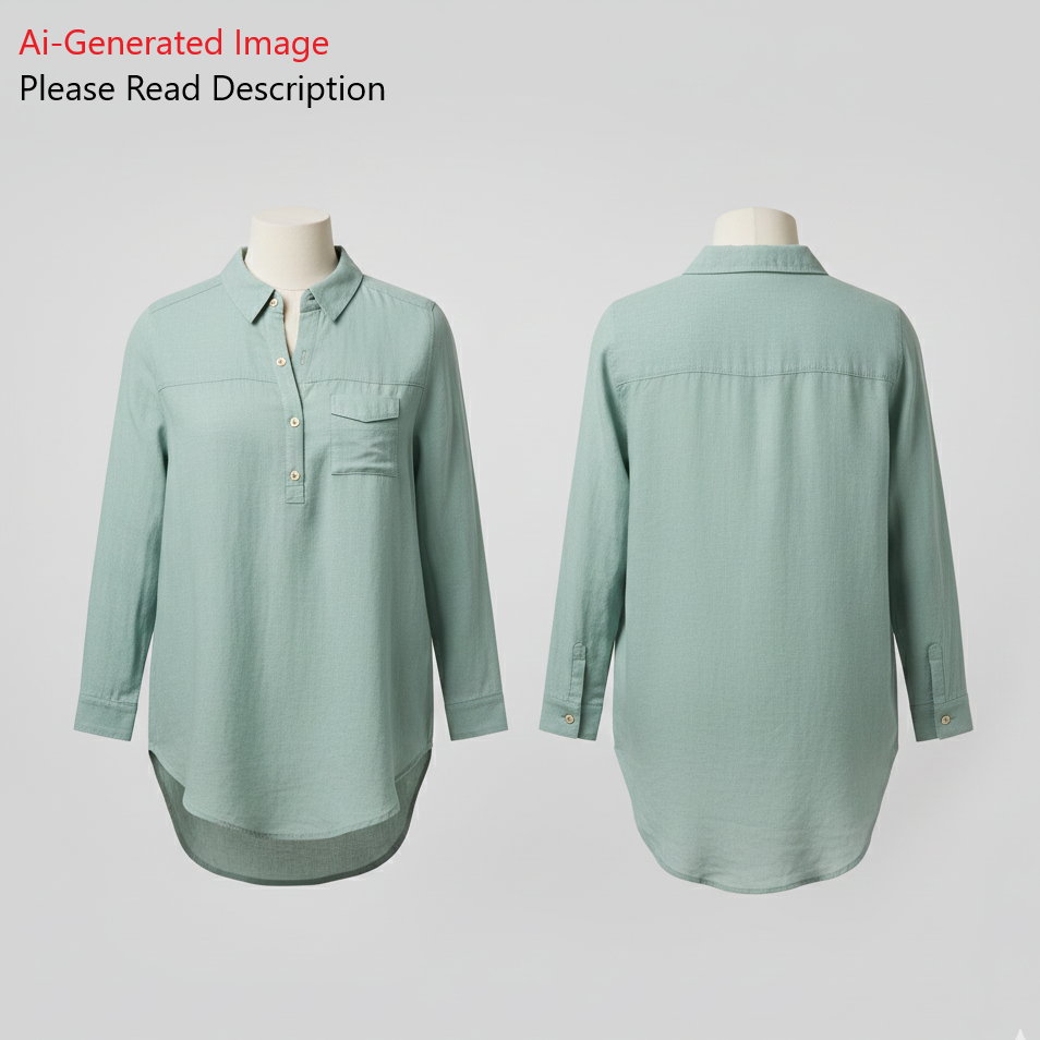 Women's Long Shirt Sewing Pattern - A0006-22-V-2