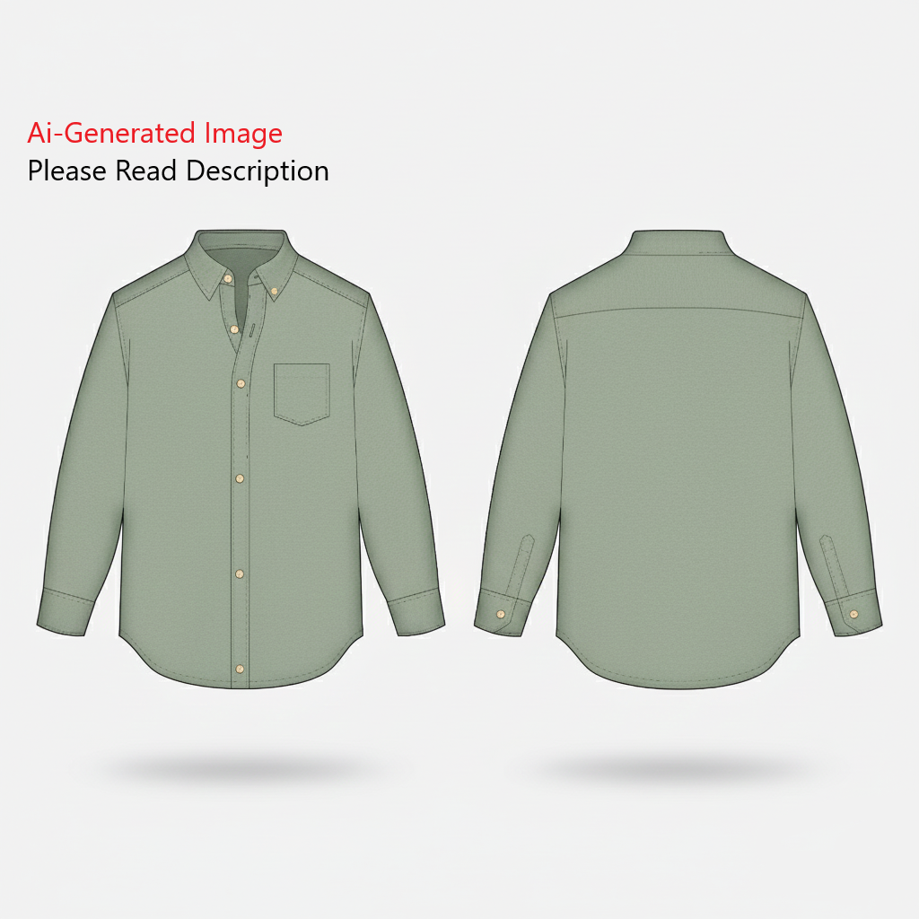 Men's Full Sleeves Shirt Sewing Pattern - A0015-22-V-04