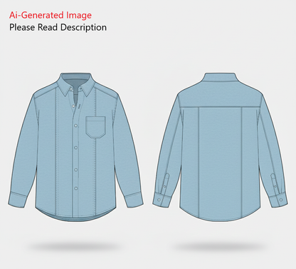 Men's Full Sleeves Shirt Sewing Pattern - A0005-22-V-04