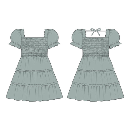 Kids - Girl's Dress Sewing Pattern - A0002-25-Y-8