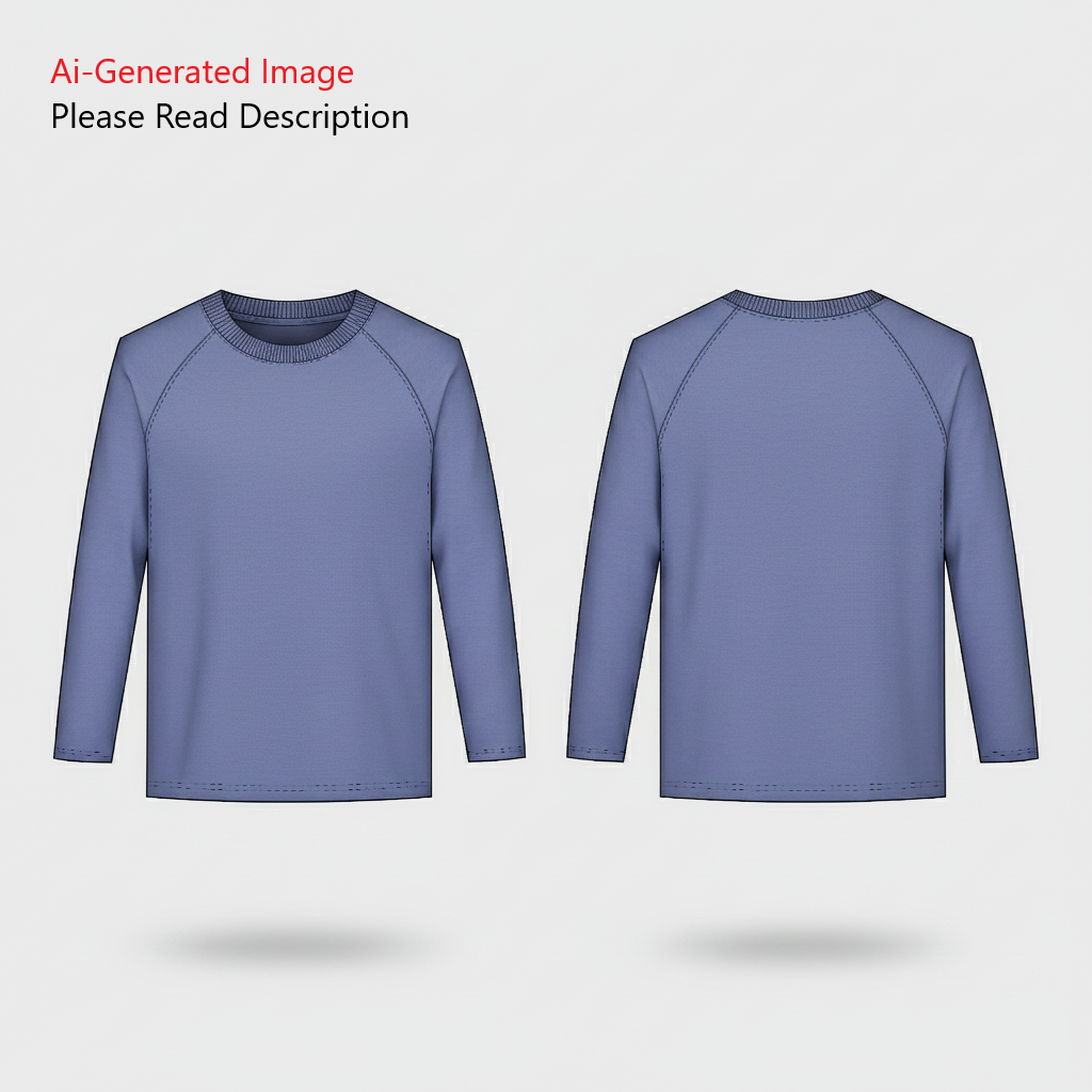 Men's Full Sleeves T-Shirt Sewing Pattern - A0002-22-V-05