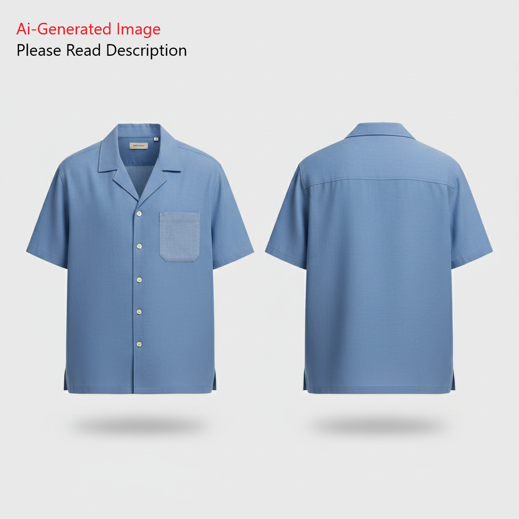 Men's Half Sleeves Shirt Sewing Pattern - A0020-22-V-04