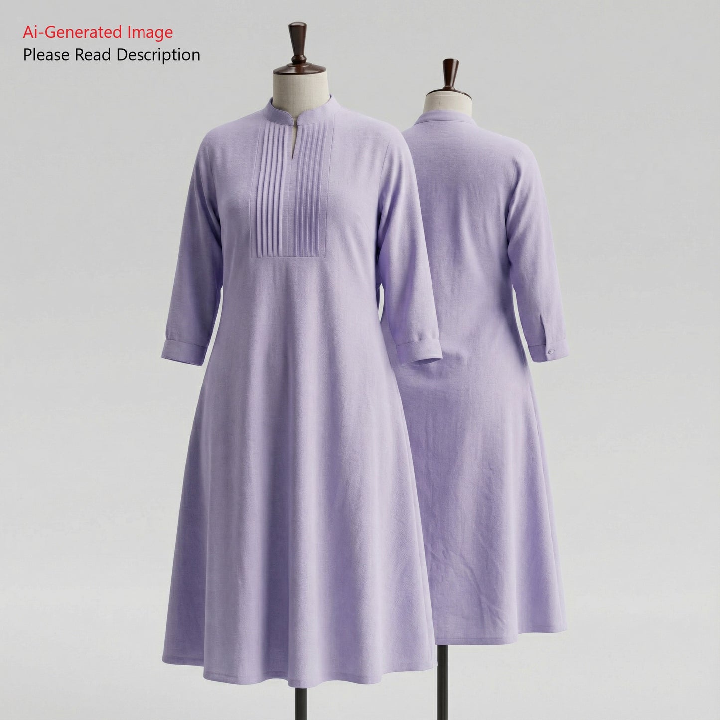 Women's Full Sleeves Chinese Collar Kurti Sewing Pattern - A0002-23-W-2