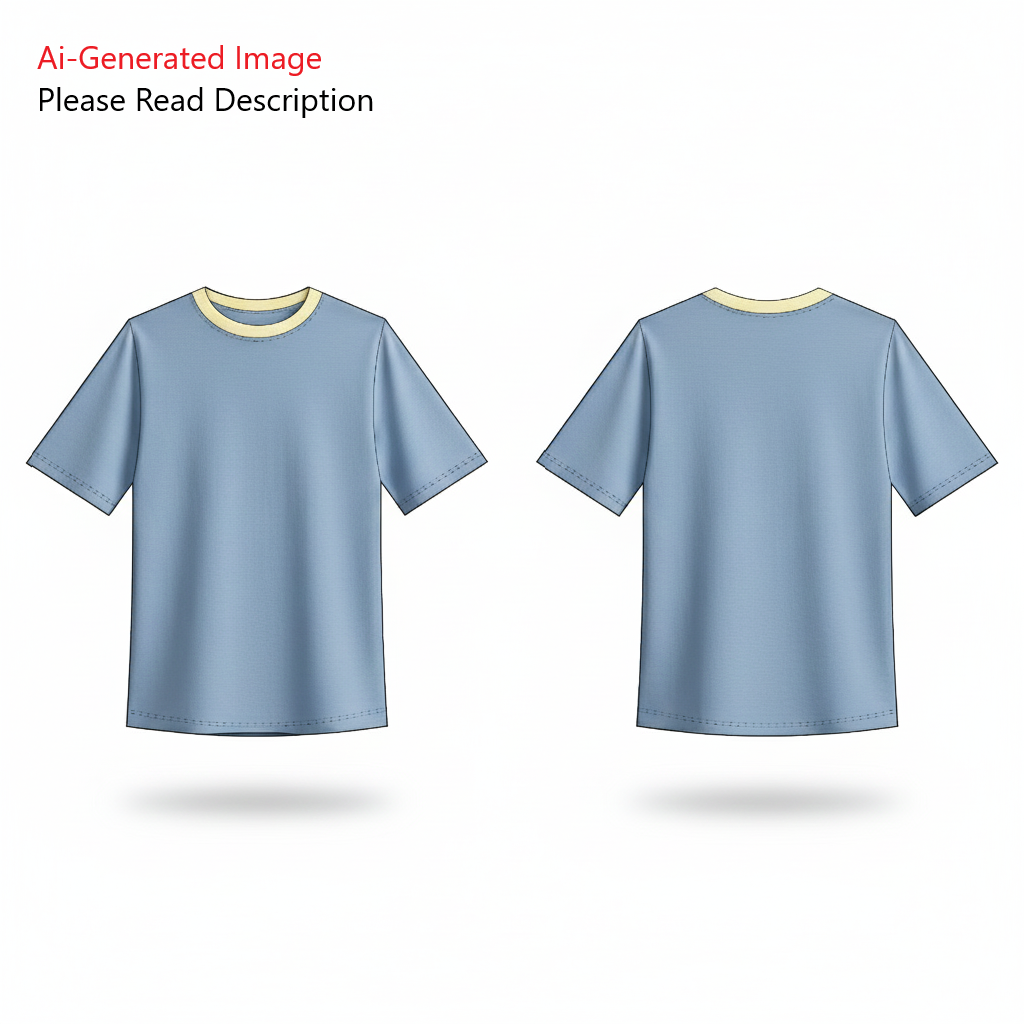 Unisex Half Sleeves T-Shirt Sewing Pattern - A0016-22-V-05