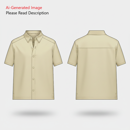 Men's Half Sleeves Shirt Sewing Pattern - A0022-22-V-04