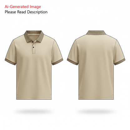 Men's Half Sleeves Polo T-Shirt Sewing Pattern - A0001-22-V-06