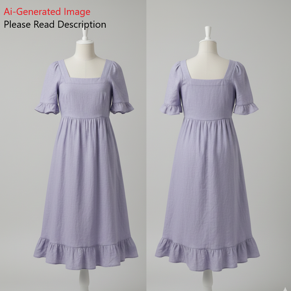 Women's Half Sleeves Dress Sewing Pattern - A0001-22-V-04