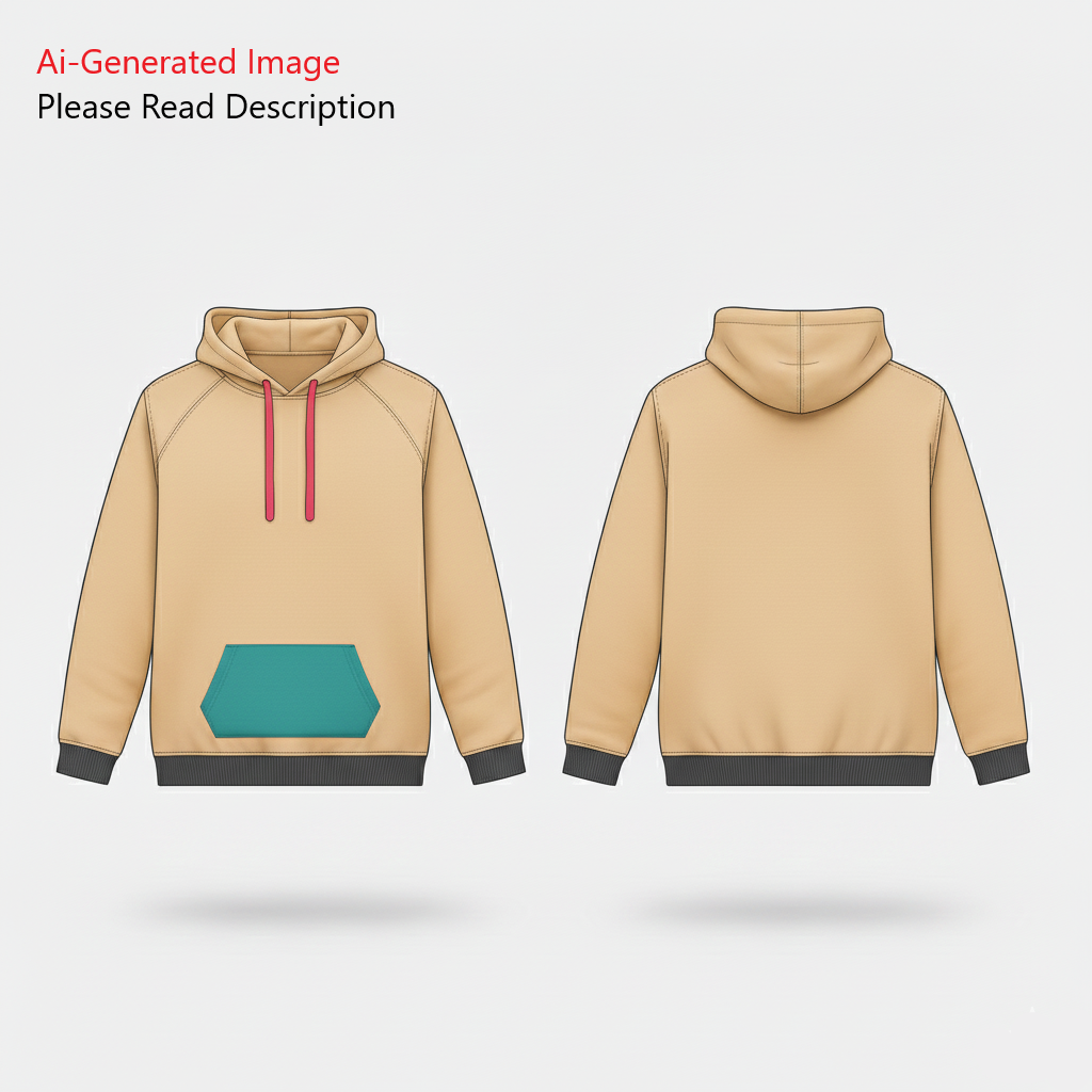 Men's Full Sleeves Hoodie Sewing Pattern - A0009-22-V-05