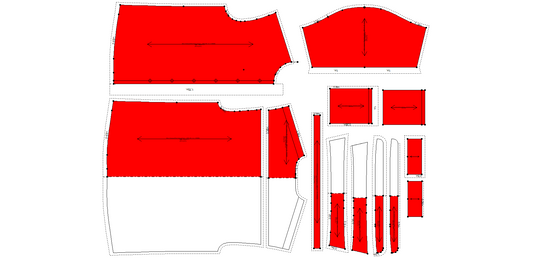 Men's Oversized Shirt Sewing Pattern - A0001-22-V-16