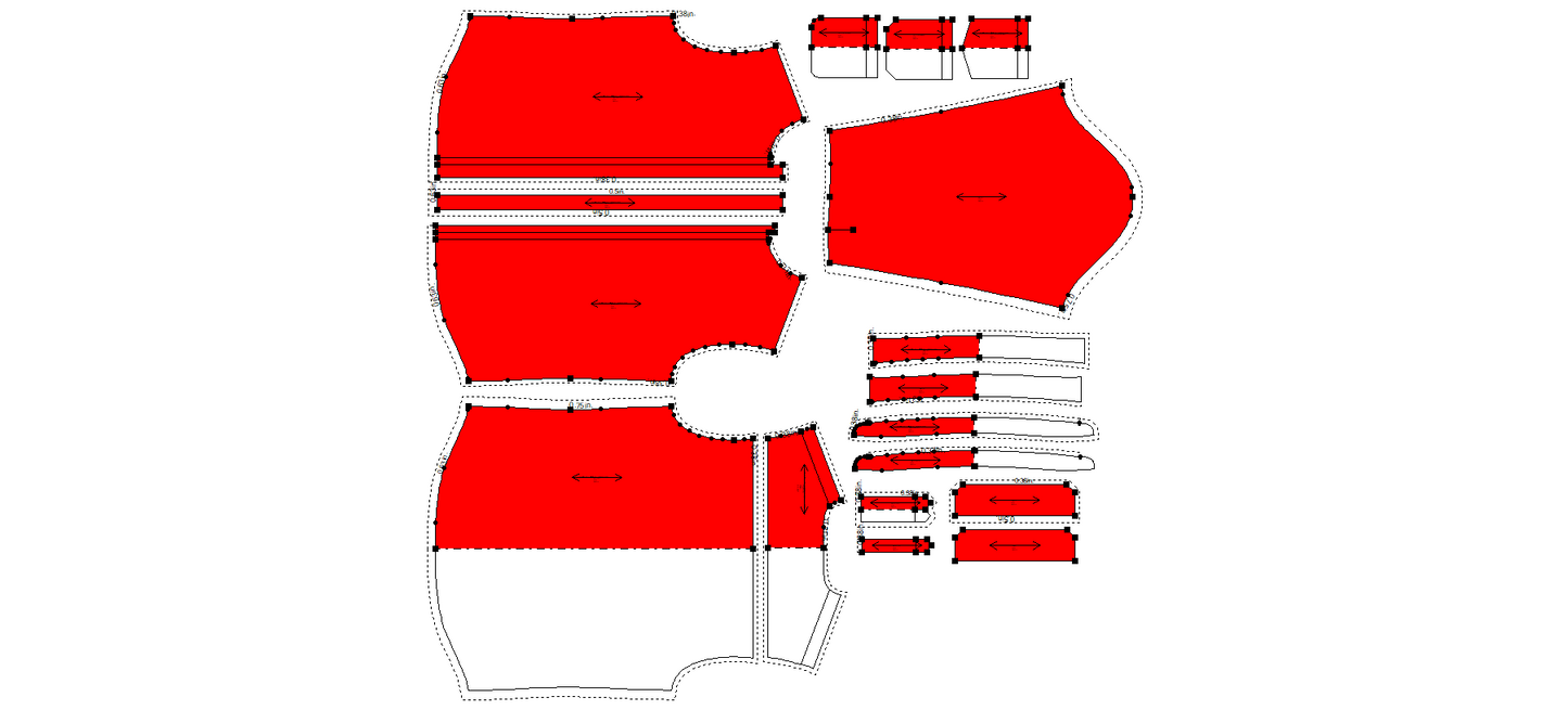 Men's Full Sleeves Regular Fit Shirt Sewing Pattern - A0001-25-Y-1