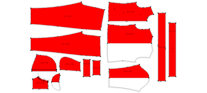 Women's Full Sleeves Regular Fit Co-ord Set Sewing Pattern - A0001-23-W-1