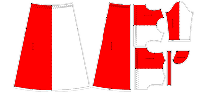 Women's Full Sleeves Long Dress Sewing Pattern - A0002-23-W-1