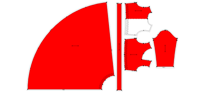 Women's Full Sleeves Asymmetrical Neck Long Dress Sewing Pattern - A0003-23-W-1