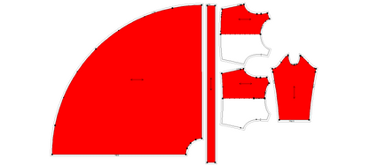 Women's Full Sleeves Cold Shoulder Long Dress Sewing Pattern - A0004-23-W-1