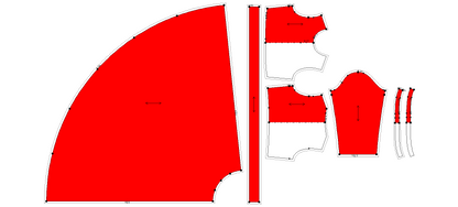 Women's Full Sleeves Collar Neck Long Dress Sewing Pattern - A0005-23-W-1